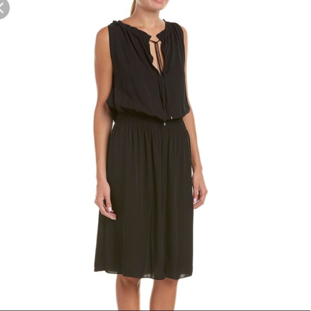 Theory silk black dress